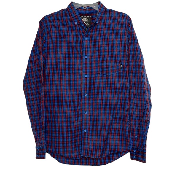 VANS Johnny Layton Men’s Long Sleeve Button Down Shirt Size Small - Picture 1 of 6
